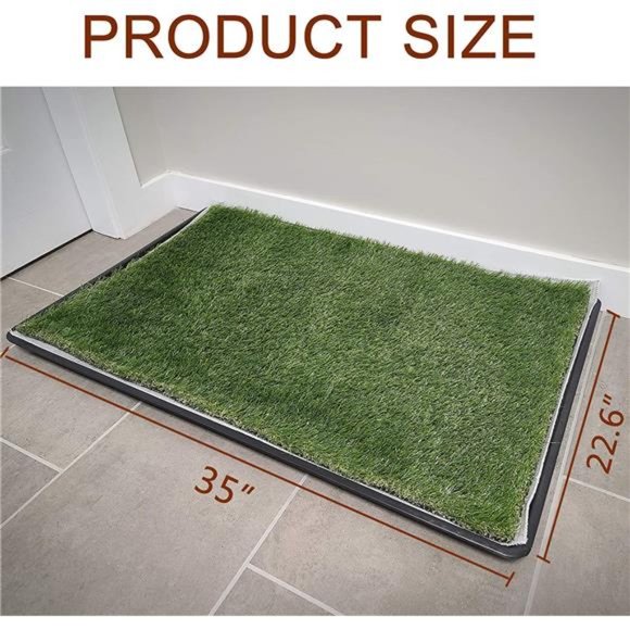Dog Grass Large Patch Potty, Artificial Dog Grass for Pet Training (35"X22.6") - Picture 3 of 6